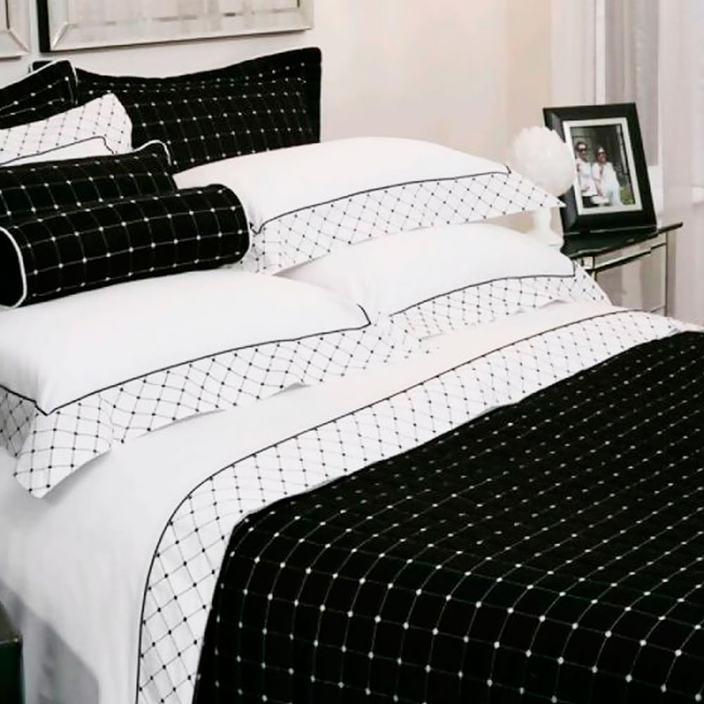 Jogo De Lencol Ebano Bordado Marlene Enxovais M