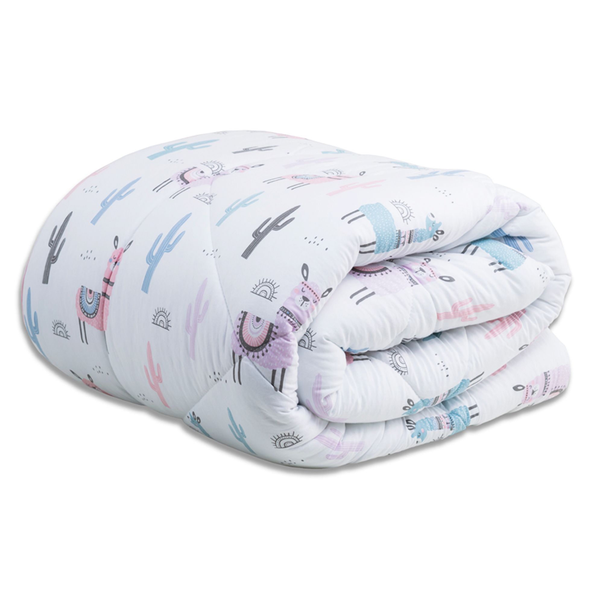 Edredom Infantil De Malha Penteada Lhamas Marlene Enxovais M