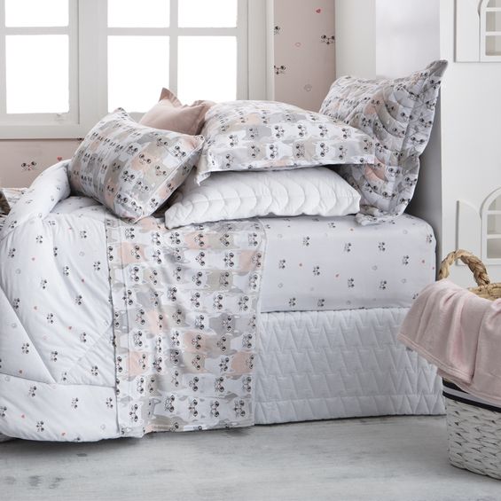 Jogo De Lencol Infantil De Malha Cats Marlene Enxovais M