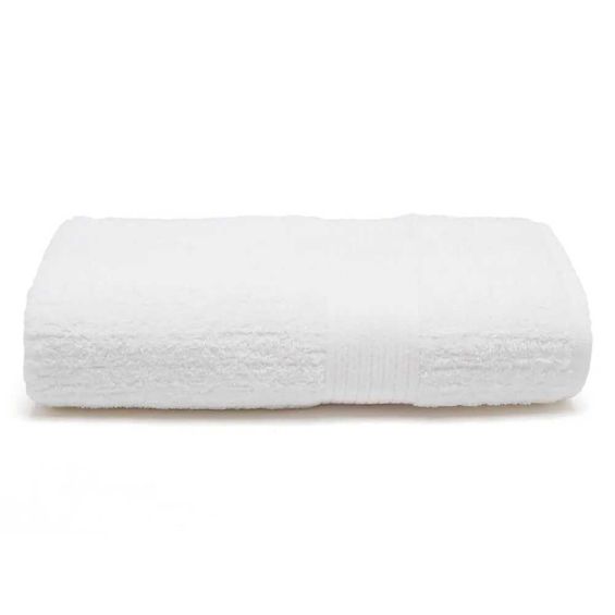 toalha de banho fio penteado canelada branca
