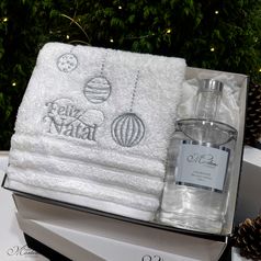Kit-Toalha-de-lavabo-Feliz-Natal-Prata-Com-Difulsor